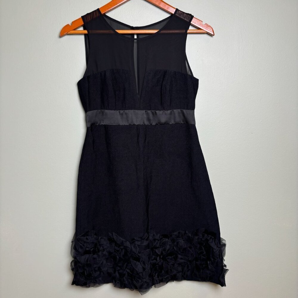 Max and Cleo‎ Womens Prom Dress Size 0 Empire Sheer Floral Ball Coquette Demure